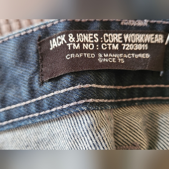 JACK & JONES Jeans Men W30 L32 Rick Comfort Fit Dark Blue Button Fly - Picture 10 of 13